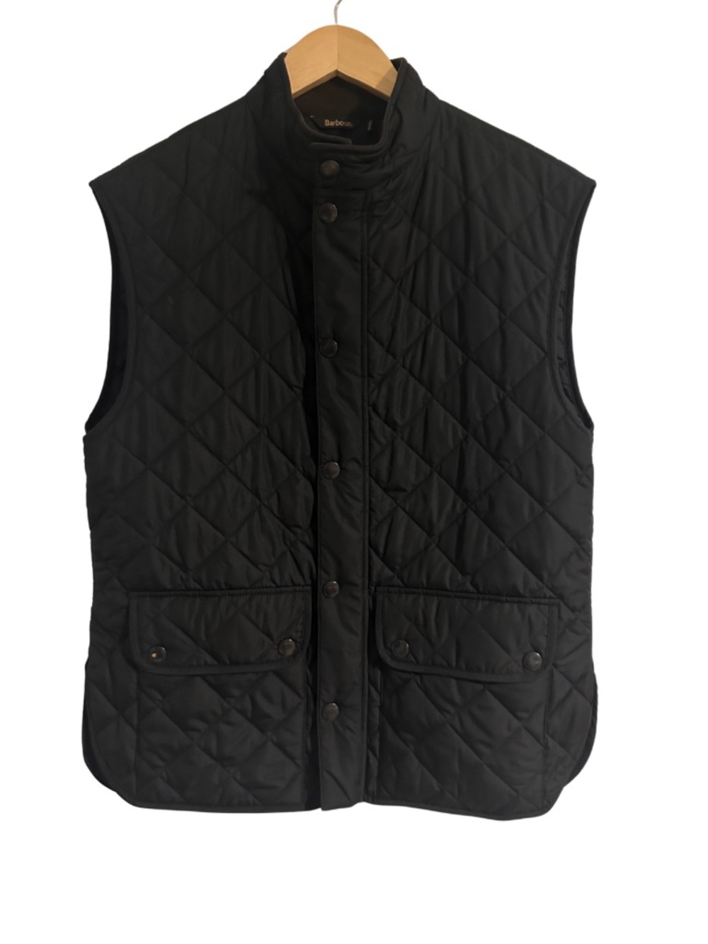 Barbour Lowerdale Gilet Black Diamond Quilted Vest SZ XL Equestrian Preppy EUC - Picture 4 of 10